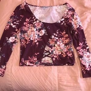 Purple floral shirt